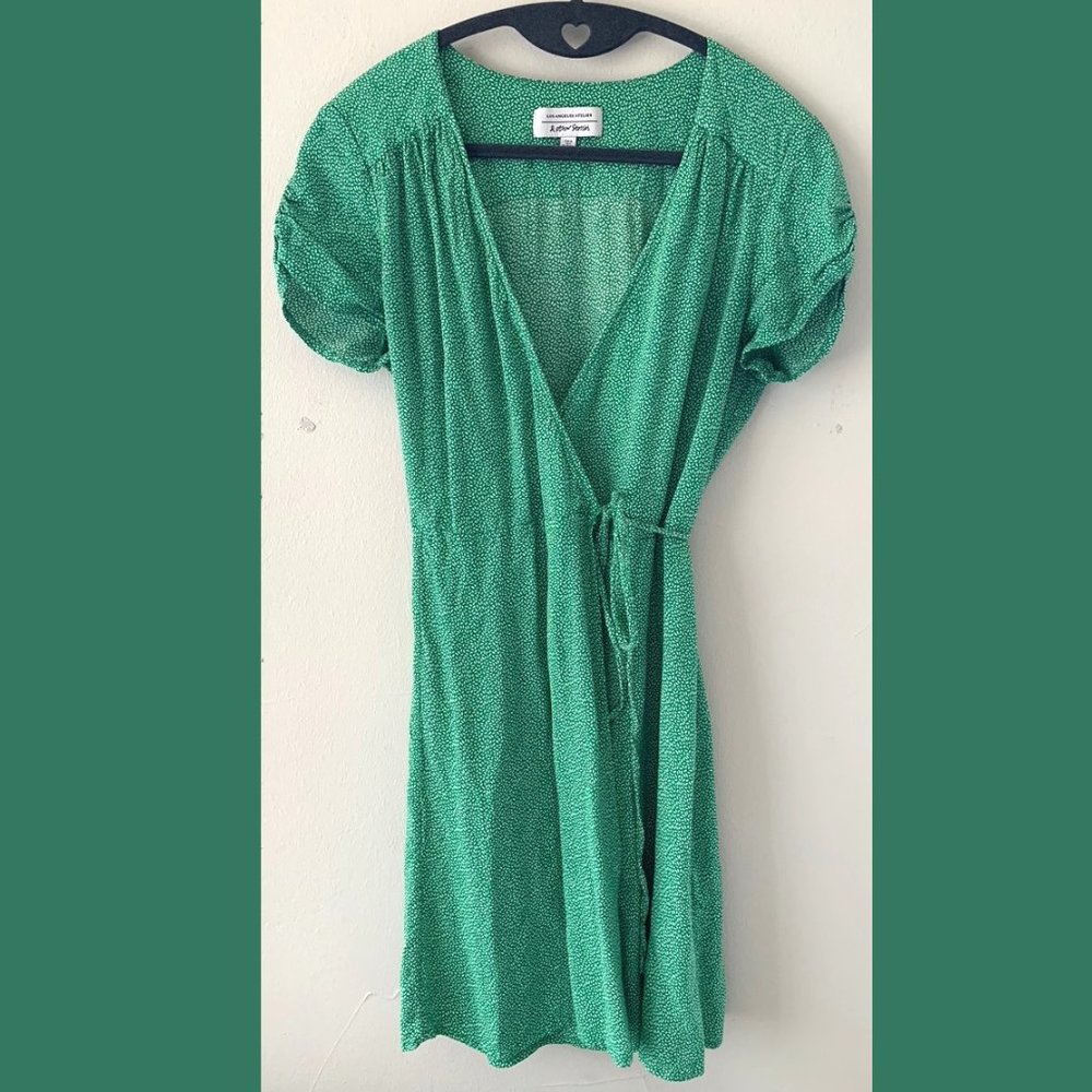 & Other Stories - Green Wrap Dress